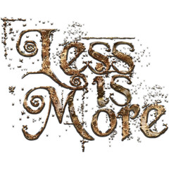 less is more text style gold metallic color effects