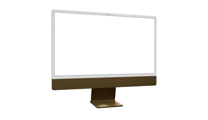 Modern computer monitor with blank screen