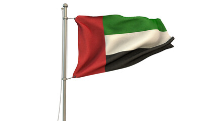 Fototapeta na wymiar United Arab Emirates Flag, United Arab Emirates