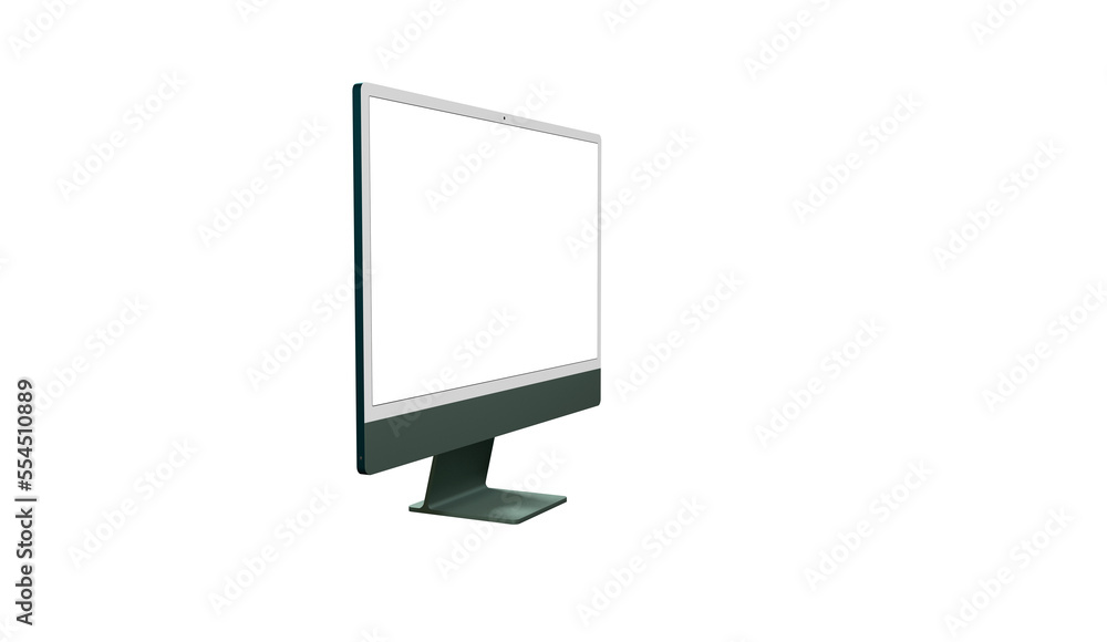 Poster modern computer monitor with blank screen