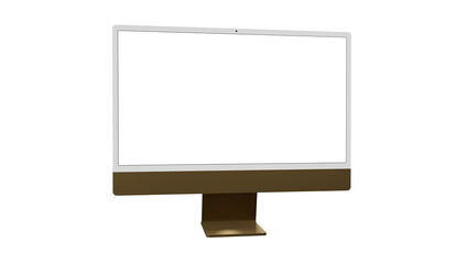 computer monitor with white blank screen