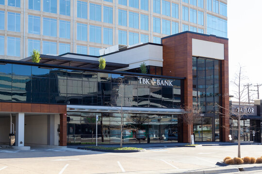 Dallas,  Texas,  USA - March 19, 2022: TBK Bank office in Dallas,  Texas,  USA. TBK bank is an American financial institution 