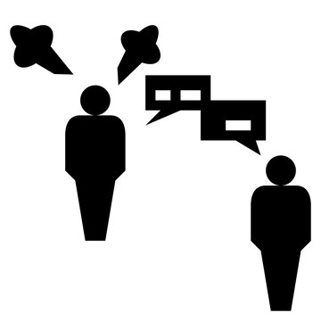 Debate Glyph Style Icon