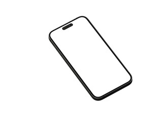 Smartphone frame less blank screen. Mockup generic device.