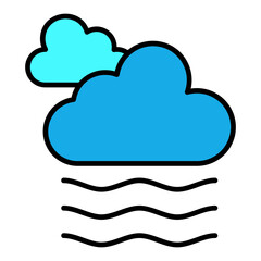 Fog Filled Line Icon