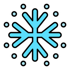 Snowflake Filled Line Icon