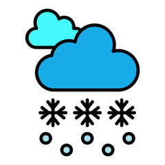 Snow Storm Filled Line Icon