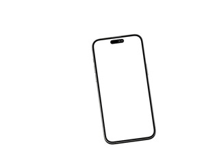 Smartphone frame less blank screen. Mockup generic device.