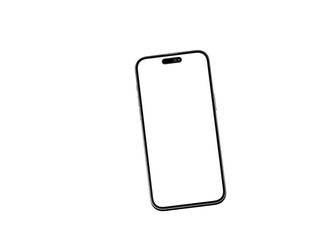 Smartphone frame less blank screen. Mockup generic device.