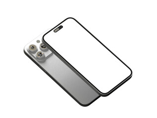 Smartphone frame less blank screen. Mockup generic device.