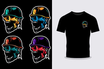  Skull tshirt print Vectors & Illustrations