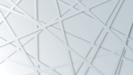 Gray and white diagonal line architecture geometry tech abstract. Vector geometric backdrop.
