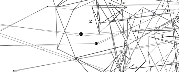 Abstract futuristic - technology with polygonal shapes on dark blue background.