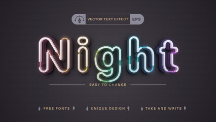 Night Club - Editable Text Effect, Font Style