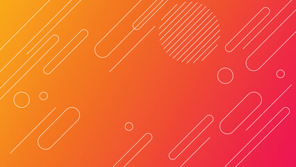 Memphis elements in yellow and orange gradients and retro themed for posters, banners and website landing pages.