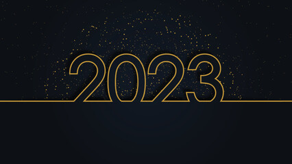 Obraz na płótnie Canvas Happy New Year 2023. Vector holiday illustration element, element for banner, poster, congratulations.