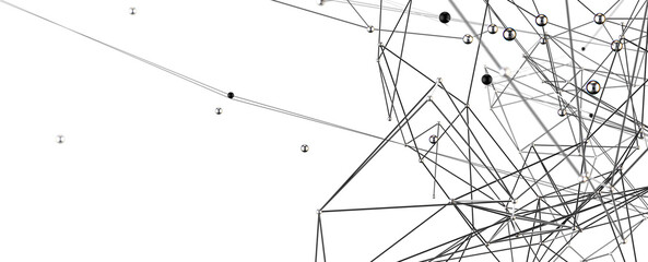 Concept of AI technology, Motion of digital data flow.