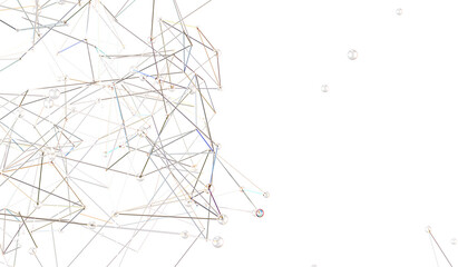 Concept of AI technology, Motion of digital data flow.