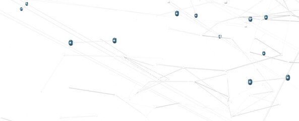 Concept of AI technology, Motion of digital data flow.