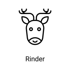 Deer icons with white background