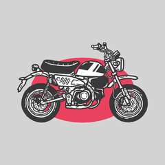 Classic mini motorcycle vector illustration design