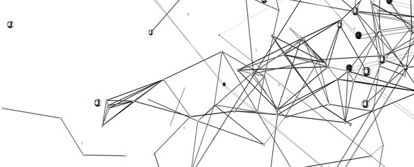 Concept of AI technology, Motion of digital data flow.