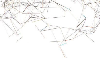 Abstract 3d render, network concept, background