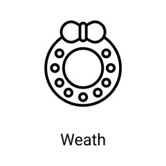 Wreath icons with white background
