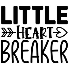 little heart breaker   T shirt design Vector File