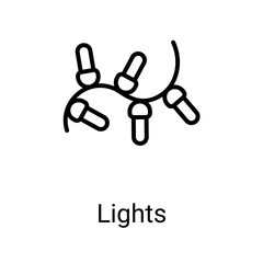 Lights icons with white background