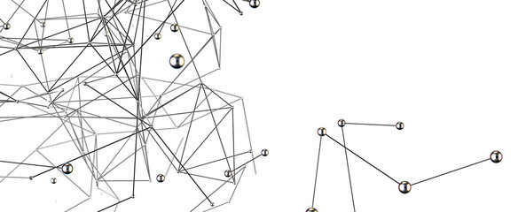 Abstract futuristic - technology with polygonal shapes on dark blue background.