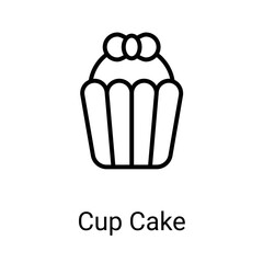 Cup cake icons with white background