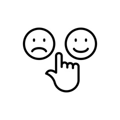 Feedback line outline vector icon