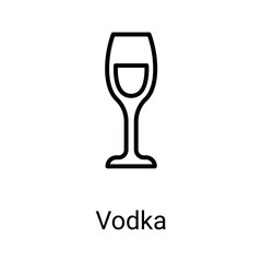 Vodka icons with white background