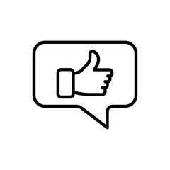 Positive Response Vector Line Icon