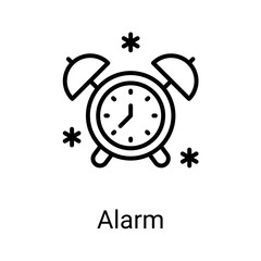 Alarm icons with white background