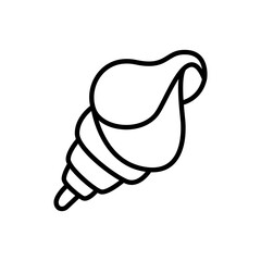 hard-shell atlantic clam line icon vector. hard-shell atlantic clam sign. isolated contour symbol black illustration