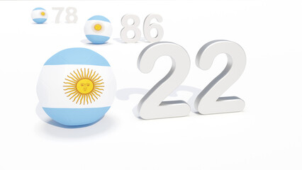 2022 FIFA WORLD CUP, ARGENTINA CHAMPION, CONCEPT OF WINNER QTAR 2022, ARGENTINA TEAM, MESSI, ON WHITE BACKGROUND