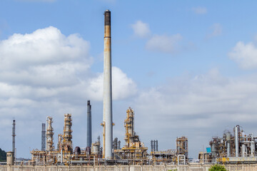 Refinery Oil Petroleum Production Factory Outdoors Structures.