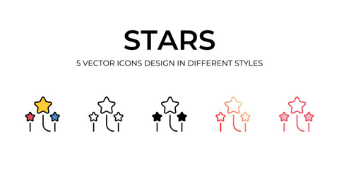 Stars icons with white background.