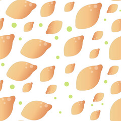 cute seamless pattern with lemons. Abstract lemon background