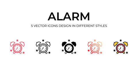 Alarm icons with white background.