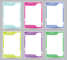 dynamic card frame border template design flyer - obrazy, fototapety, plakaty