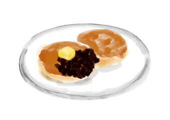 小倉パンケーキの手描きイラスト