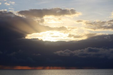sunset over the sea
