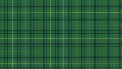 Green plaid background vector illustration.
