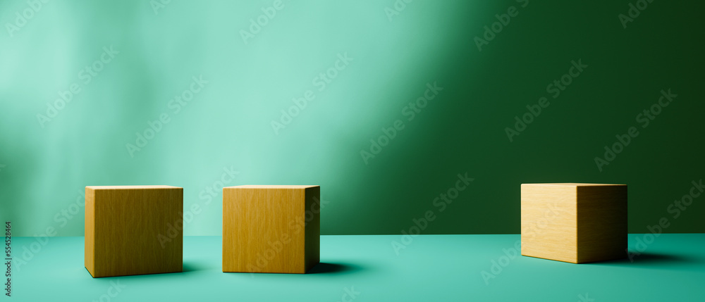 Aufkleber square blocks and cubes - geometric shapes - 3d render