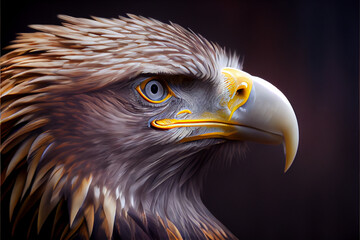 Naklejka premium Generative AI render of an eagle