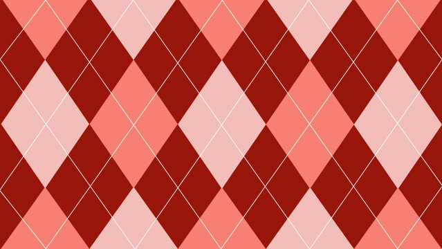 red and pink seamless geometric pattern argyle with stripes
