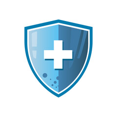 protection shield - vector illustration